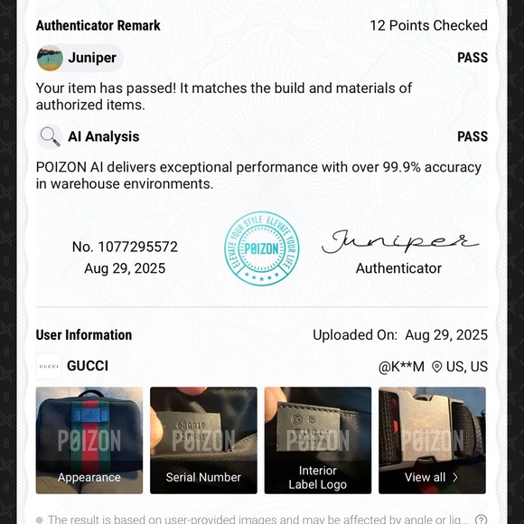 Gucci Black Belt Bag with Signature Stripe - Picture 7 of 7